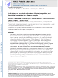 Cover page: Self-stigma in psychotic disorders: Clinical, cognitive, and functional correlates in a diverse sample