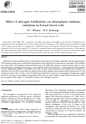 Cover page: Effect of nitrogen fertilization on atmospheric methane oxidation in boreal forest soils