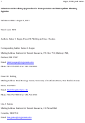 Cover page: Valuation and Crediting Approaches for Transportation and Metropolitan Planning Agencies