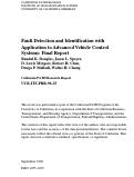 Cover page: Fault Detection And Identification With Application To Advanced Vehicle Control Systems: Final Report