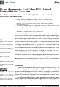 Cover page: Dietary Management of Heart Failure: DASH Diet and Precision Nutrition Perspectives