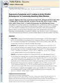 Cover page: Depressive Symptoms and Circadian Activity Rhythm Disturbances in Community-Dwelling Older Women