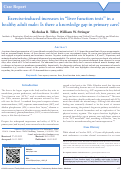 Cover page: Exercise-induced increases in “liver function tests” in a healthy adult male: Is there a knowledge gap in primary care?