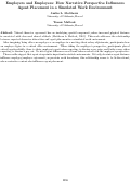 Cover page: Employers and Employees: How Narrative Perspective Influences Agent Placement in a Simulated Work Environment