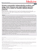 Cover page: Urinary uromodulin independently predicts end-stage renal disease and rapid kidney function decline in a cohort of chronic kidney disease patients