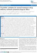 Cover page: Tri-partite complex for axonal transport drug delivery achieves pharmacological effect