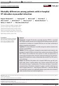 Cover page: Mortality differences among patients with in‐hospital ST‐elevation myocardial infarction