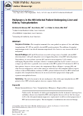 Cover page: Malignancy in the HIV-infected patients undergoing liver and kidney transplantation