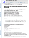 Cover page: Neurocognitive risk phenotyping to predict mood symptoms in adolescence.