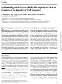 Cover page: Epidermal growth factor (EGF)-like repeats of human tenascin-C as ligands for EGF receptor