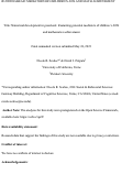 Cover page: Numerical development in preschool: Examining potential mediators of children's approximate number system and mathematics achievement.