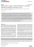 Cover page: Sprouty genes regulate activated fibroblasts in mammary epithelial development and breast cancer.