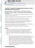 Cover page: Comment on "Impact of neurodegenerative diseases on human adult hippocampal neurogenesis".