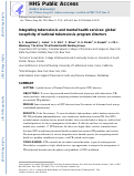 Cover page: Integrating tuberculosis and mental health services: global receptivity of national tuberculosis program directors