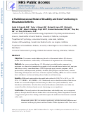 Cover page: Multidimensional Model of Disability and Role Functioning in Rheumatoid Arthritis