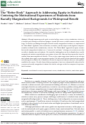 Cover page: The “Better Book” Approach to Addressing Equity in Statistics: Centering the Motivational Experiences of Students from Racially Marginalized Backgrounds for Widespread Benefit