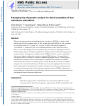 Cover page: Emerging Role of Genomic Analysis in Clinical Evaluation of Lean Individuals With NAFLD