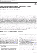 Cover page: Subject-specific one-dimensional fluid dynamics model of chronic thromboembolic pulmonary hypertension