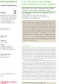 Cover page: Fear of the human ‘super predator’ reduces feeding time in large carnivores