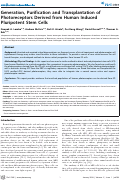 Cover page: Generation, Purification and Transplantation of Photoreceptors Derived from Human Induced Pluripotent Stem Cells