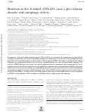 Cover page: Mutations in the X-linked ATP6AP2 cause a glycosylation disorder with autophagic defects