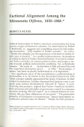 Cover page: Factional Alignment Among the Minnesota Obibwe, 1850-1880