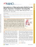 Cover page: Nanodelivery of Mycophenolate Mofetil to the Organ Improves Transplant Vasculopathy