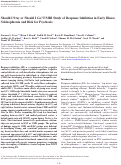 Cover page: Should I Stay or Should I Go? FMRI Study of Response Inhibition in Early Illness Schizophrenia and Risk for Psychosis.