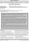 Cover page: Impact of the Mental Health Care Delivery System on California Emergency Departments