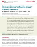 Cover page: Dynamic and diverse changes in the functional properties of vascular smooth muscle cells in pulmonary hypertension