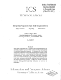 Cover page: Interpreting programs in Static Single Assignment Form