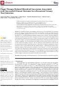 Cover page: Phage Therapy Related Microbial Succession Associated with Successful Clinical Outcome for a Recurrent Urinary Tract Infection