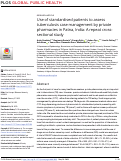 Cover page: Use of standardised patients to assess tuberculosis case management by private pharmacies in Patna, India: A repeat cross-sectional study.