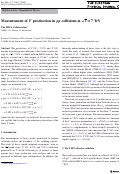 Cover page: Measurement of ϒ production in pp collisions at