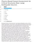 Cover page: Physics-Based Hazard Assessment for Critical Structures Near Large Earthquake Sources