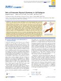 Cover page: Role of Proteome Physical Chemistry in Cell Behavior