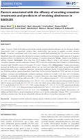 Cover page: Factors associated with the efficacy of smoking cessation treatments and predictors of smoking abstinence in EAGLES