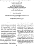 Cover page: Electrophysiological signatures of multimodal comprehension in second language