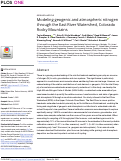 Cover page: Modeling geogenic and atmospheric nitrogen through the East River Watershed, Colorado Rocky Mountains