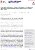 Cover page: Draft Genome Sequence of 2-Methylpyridine-, 2-Ethylpyridine-, and 2-Hydroxypyridine-Degrading Arthrobacter sp. Strain ATCC 49987