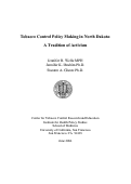 Cover page: Tobacco Control Policy Making in North Dakota: A Tradition of Activism