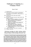 Cover page: Challenges of Adapting to a Changing Climate