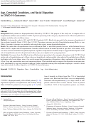 Cover page: Age, Comorbid Conditions, and Racial Disparities in COVID-19 Outcomes.