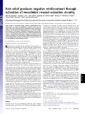 Cover page: Pain relief produces negative reinforcement through activation of mesolimbic reward-valuation circuitry.