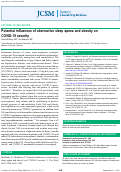 Cover page: Potential influences of obstructive sleep apnea and obesity on COVID-19 severity.