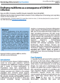 Cover page: Erythema multiforme as a consequence of COVID-19 infection