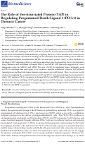 Cover page: The Role of Yes-Associated Protein (YAP) in Regulating Programmed Death-Ligand 1 (PD-L1) in Thoracic Cancer