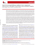 Cover page: Lack of recreational fishing compliance may compromise effectiveness of Rockfish Conservation Areas in British Columbia