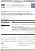 Cover page: Clinical prognostic model for older patients with advanced non-small cell lung cancer