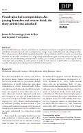 Cover page: Food-alcohol competition: As young females eat more food, do they drink less alcohol?